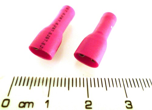 JST FLVDDF1.25-187A-5 Red Spade Socket 4.8mm 20 Pieces OM0958D - Picture 2 of 2