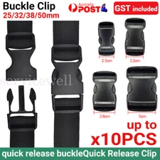 BUCKLE Side Quick Release Clip Cord Strap Fastener Webbing Plastic Backpack Clip