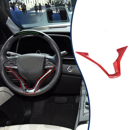 Red Real Carbon Fiber Steering Wheel trim Cover Fits Cadillac Escalade 2021-2024 - Bild 12 von 19