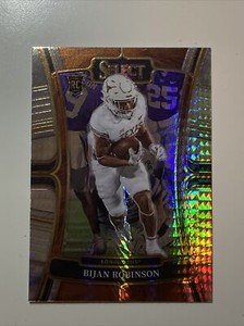 2023 Panini Select Draft Picks Bijan Robinson Silver Rookie Card #9 RC