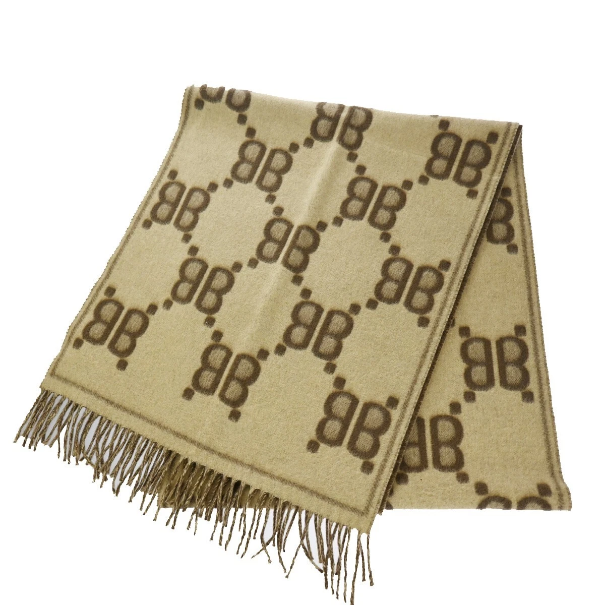 Balenciaga Bb Monogram Scarf - Brown