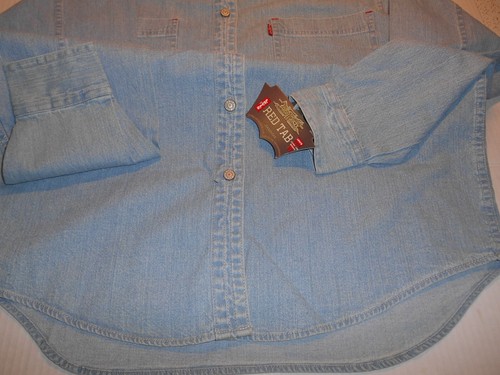 Levi's Western Red Tab Denim Langarmshirt Damen Medium neu mit Etikett Hongkong - Bild 3 von 13