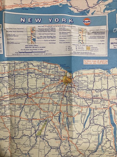 VINTAGE NEW YORK CITY NEW JERSEY TOURGIDE GULF LONG ISLAND 1963 TRAVEL ROAD MAP - Picture 9 of 10