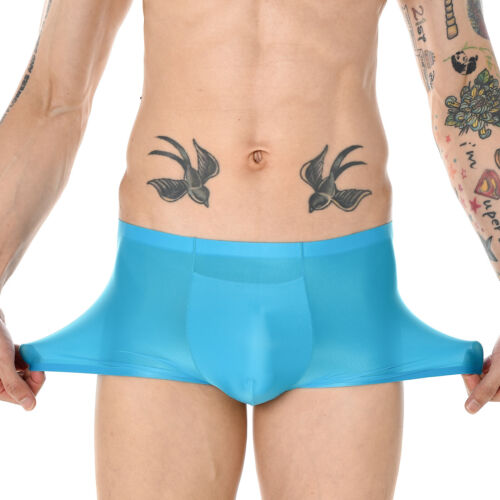 Boxer intimo uomo seta ghiaccio senza cuciture slip mutandine mutandine traspiranti L-3XL - Foto 10 di 27