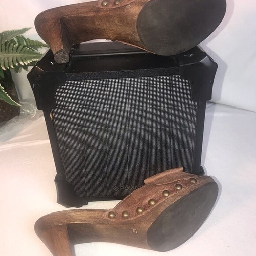 GIANNI BINI HEELS size 6M LEATHER WOMEN slip-on shoes - Picture 4 of 6