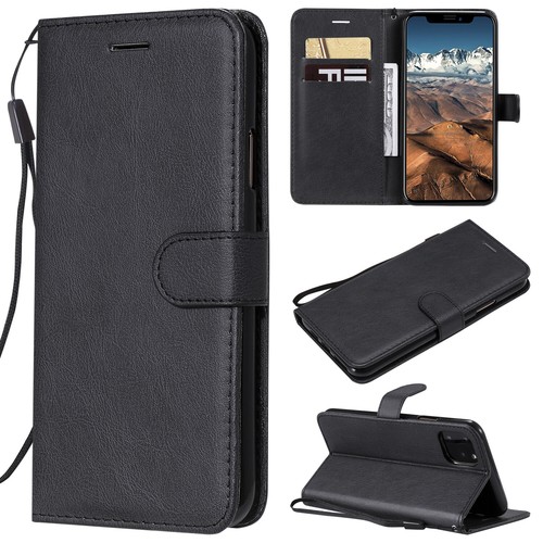 Solid Retro PU Leather Flip Wallet Case Phone Cover for Huawei Y7 Y5 Y9 Y5P Y6P - Picture 15 of 18
