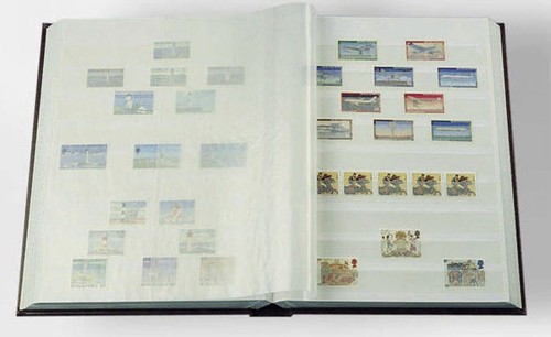 Álbum de colección de sellos AZUL faro libro de stock 9x12 16 páginas blancas REGALO NUEVO - Imagen 6 de 6