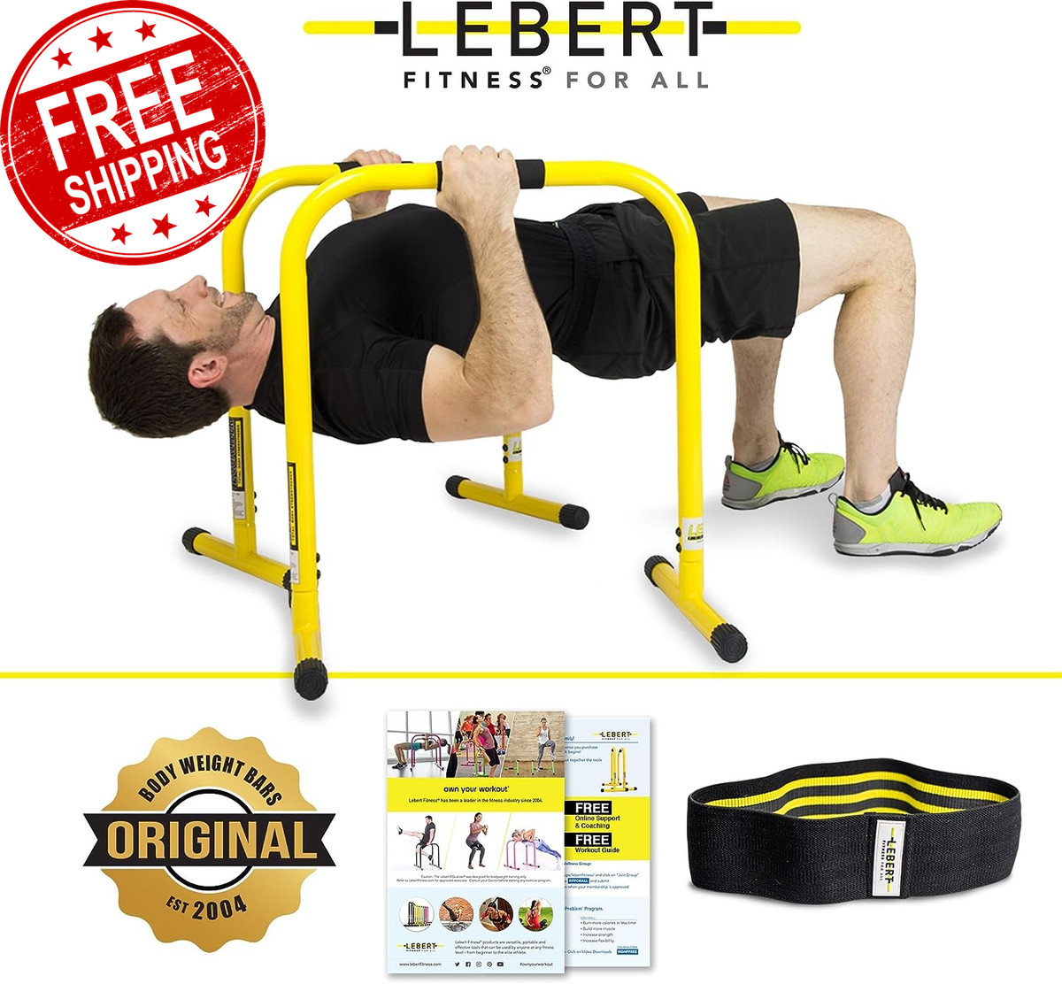 Fitness Dip Bar Stand Original Equalizer Total Body Strengthener