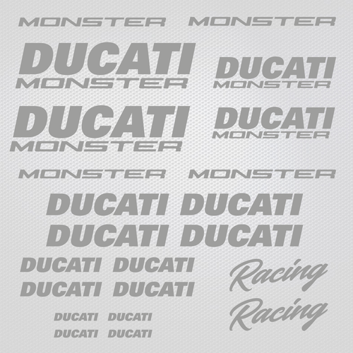 Pegatinas Ducati Monster 821 696 1200 tanque pegatinas set moto tuning 796 1100 - Imagen 10 de 11