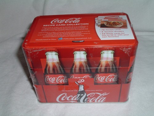 COCA-COLA RECIPE TIN COLLECTION Sealed in Box 78 Recipe Cards 22 Blank Cards NEW - 第 1/3 張圖片