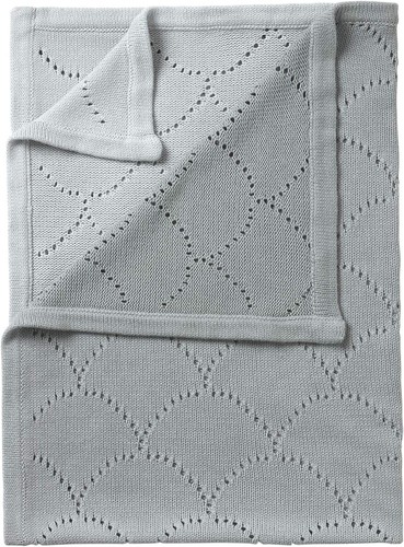 Clair de lune Cotton Dip Dye Pointelle Decke in Grau 70 cm x 90 cm - Bild 2 von 4
