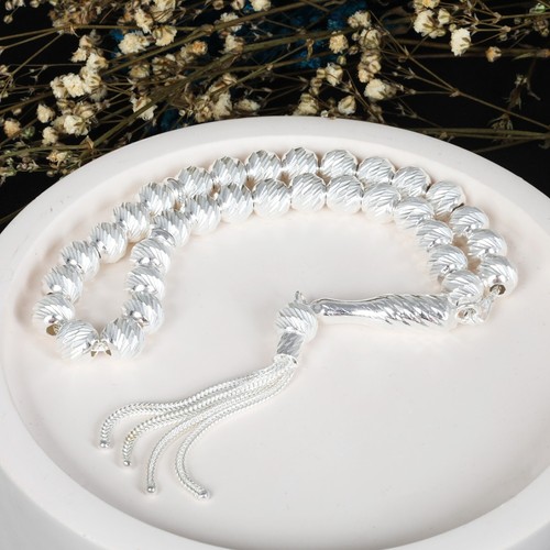Cuentas de oración de plata 925K - Tasbeeh de plata para hombre - Regalo islámico - Regalo Sibha - Imagen 3 de 7