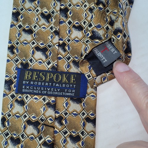 Bespoke By Robert Talbott Herrenkrawatte Geometrische Krawatte Italienische Seide Hergestellt in den USA - Bild 4 von 7
