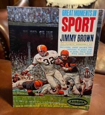 Jim (Jimmy) Brown NFL Star Aurora Model Kit Repro.Box Top Tabletop Standee