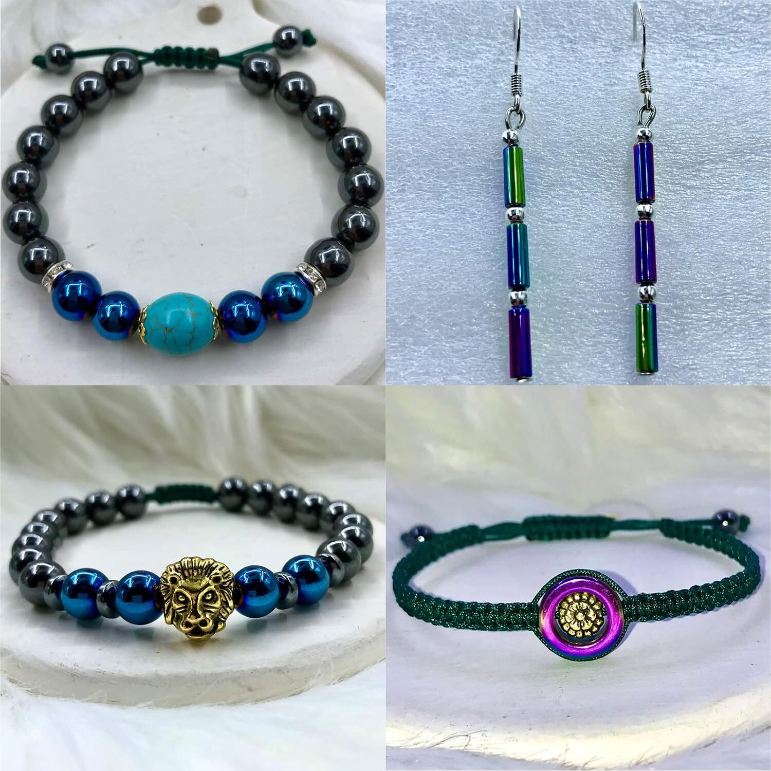 Natural Stone Beads for Jewelry Making Kits Adults, 210+PCS 8MM Beads