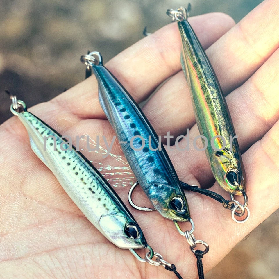 5 Stück Metall Drag Jig Spoon Köder 30/40/60/80G Shore Casting Slow Jigging S... - Bild 3 von 4