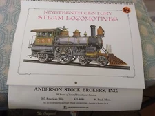 DY Train Book NINETEENTH CENTRY STEAM LOCOMOTIVES ANDERSON STOCK BROKERS EEEEE