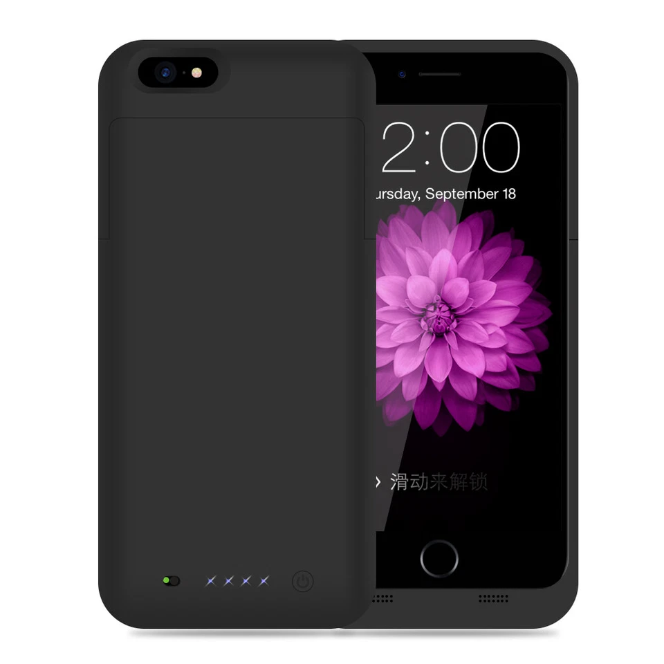 Estuche de batería externo cargador para iPhone 8 7 banco de alimentación cubierta de carga rápida Foto 3 de 4