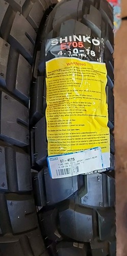 SHINKO E705 120/80-18+4.10-18 Dual Sport FRONT/REAR MOTORCYCLE TIRE 874526(25) - Picture 2 of 9