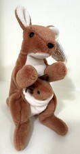 TY VERY RARE Pouch Beanie Baby With Tag With Errors - Beanie Babies Kangaroo