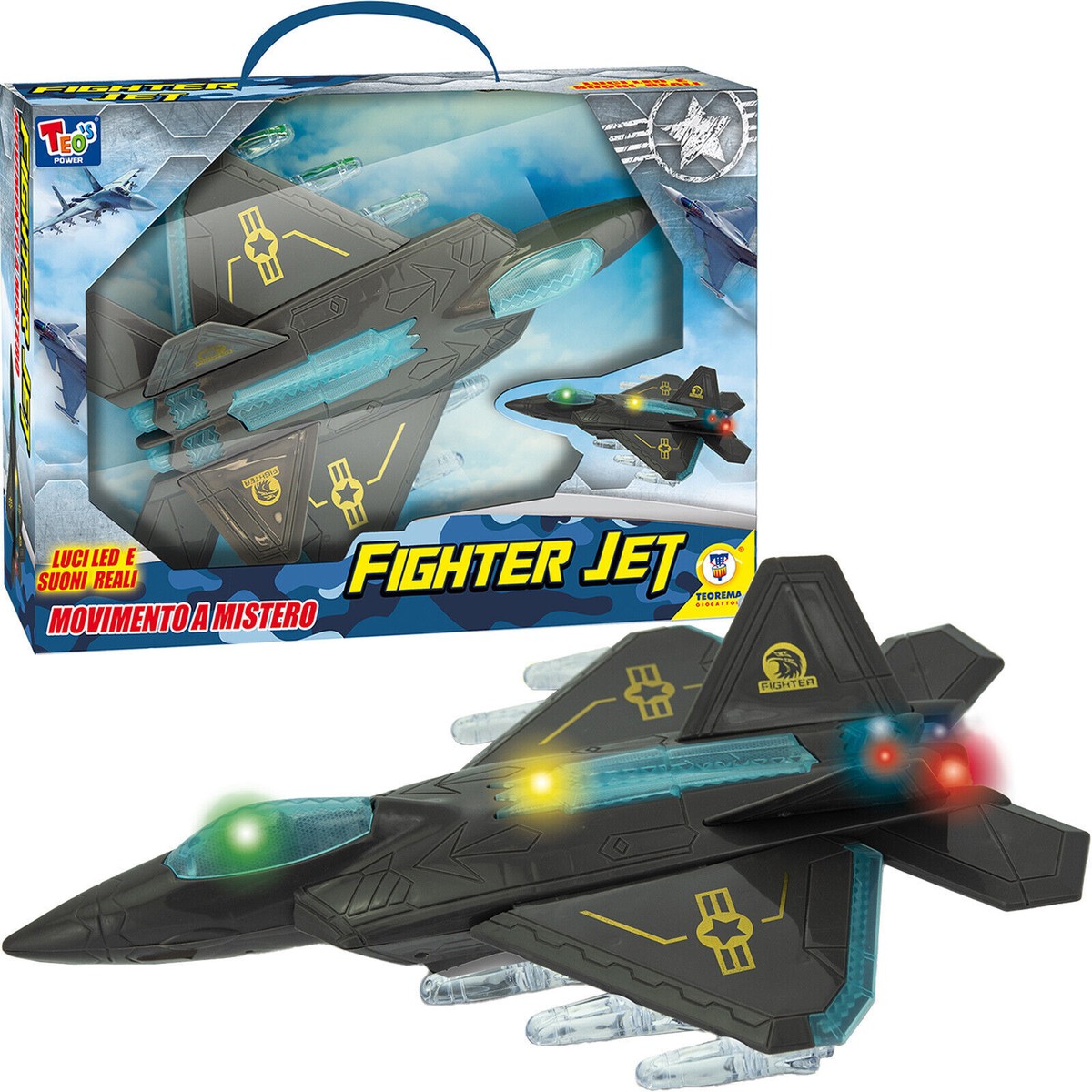 Caccia Bombardiere Giocattolo per Bambini Aereo da Guerra Jet da