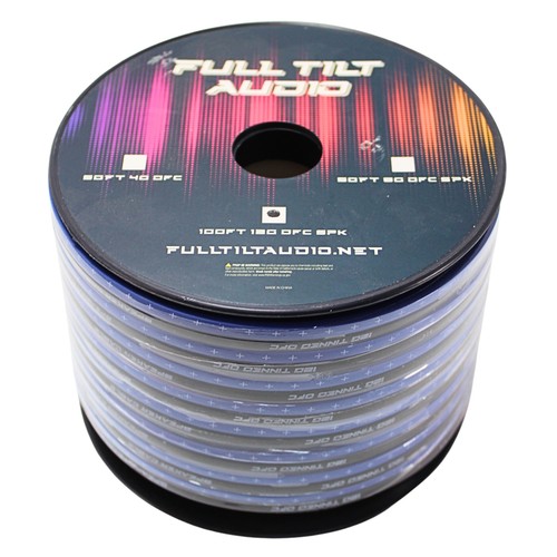 Full Tilt Audio 12GA Blue/Black 100' OFC Speaker Wire Lot Cut By The Foot - Picture 2 of 2