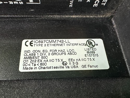 GE Fanuc IC697CMM742-LL Ethernet Interface Module  - Picture 2 of 3