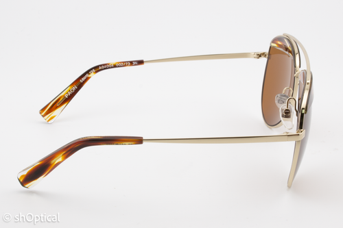 Alain Mikli PAON A04004 002/73 Unisex Pilot Tinted Sunglasses Frames Gold 58mm - Picture 5 of 10