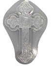 Decorative Floral Cross Plaque Plaster Cement or Concrete Garden Craft Mold 7030