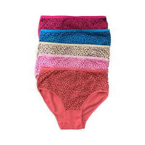 New women 5 pcs lots leopard print cotton briefs underwear panties-M,L,XL,XXL