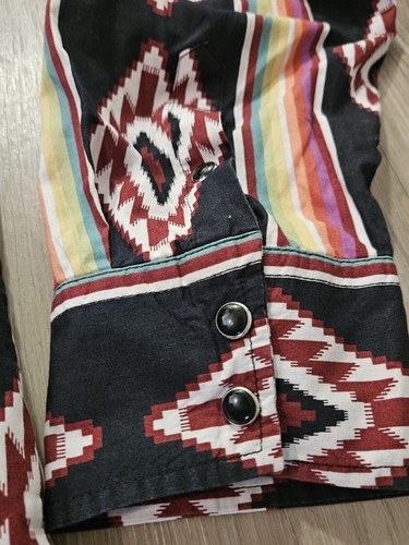 Roper Men's Long-sleeve AZTEC SERAPE PRINT WESTERN SHIRT PEARL SNAP BUTTONS - Picture 3 of 14
