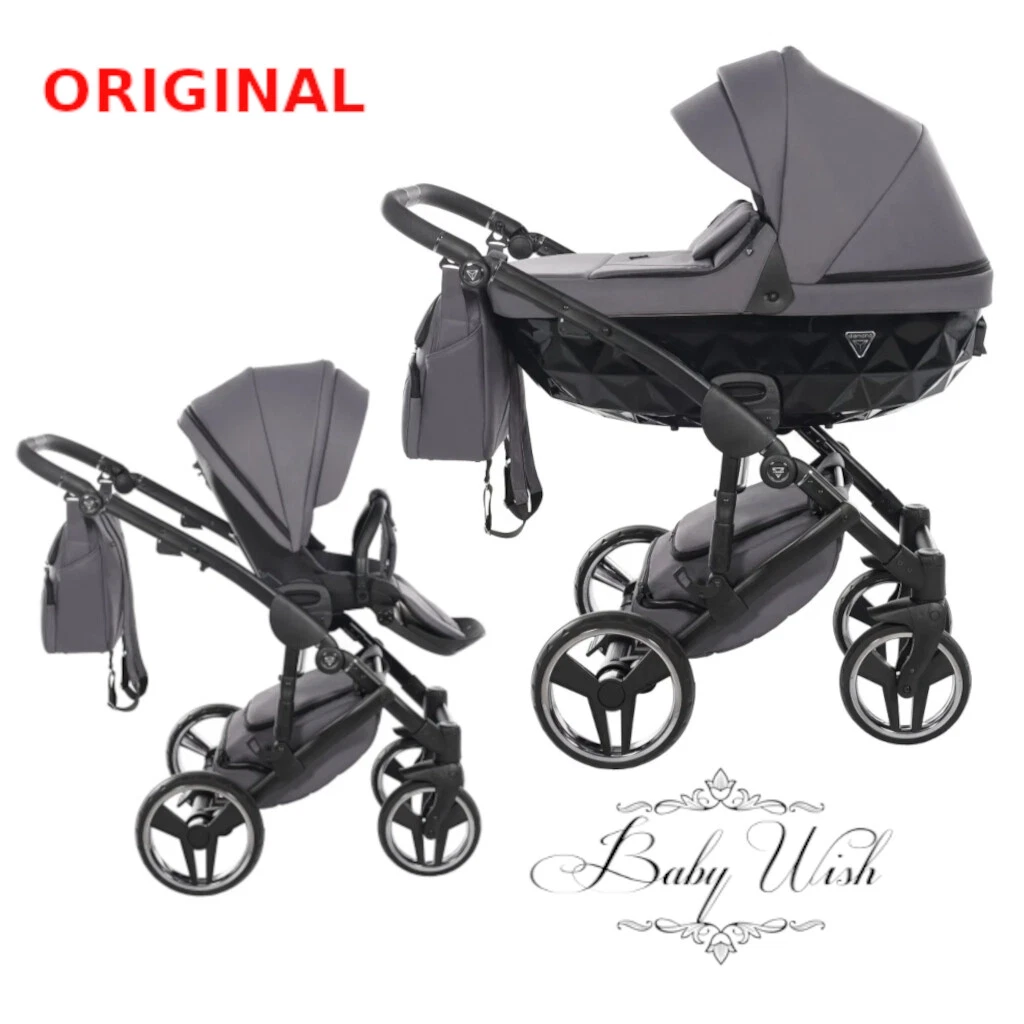 JUNAMA DIAMOND NEW V2 BASIC BABY PRAM EXCLUSIVE BUGGY 2in1 CARRYCOT + PUSHCHAIR