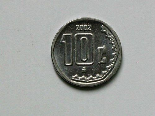 Mexico 2002 10 CENTAVOS Coin with Eagle Coat of Arms - Bild 2 von 2