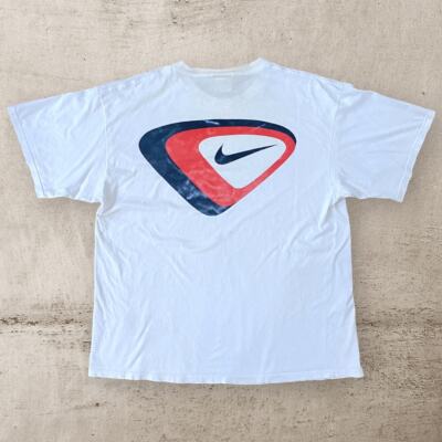 90s nike USA製　swoosh logo tシャツ adidas Vintage 90s Nike Distressed T Shirt Swoosh Logo White Size