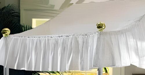 Bed Canopy Cover Twin Size Solid White Top straight or Arched Canopies Made USA - Picture 4 of 6