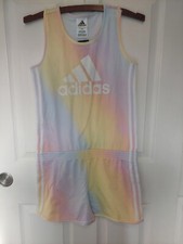 NWT ADIDAS GIRLS KIDS TIE DYE ROMPER SIZE 16 Summer