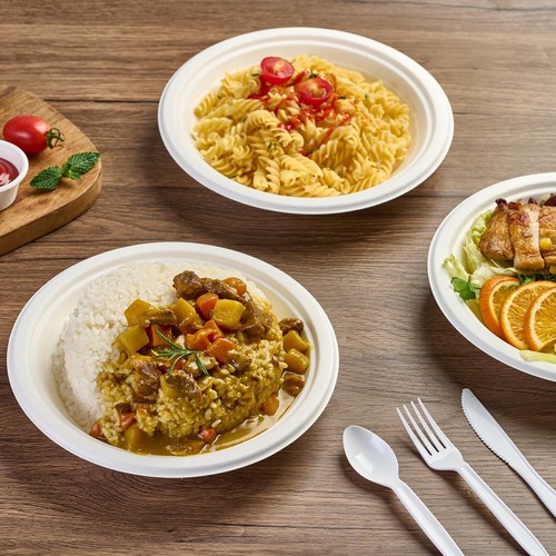 125 Pack Paper Plates 10 inch 100% Compostable, Heavy-Duty Dinner Plates Disp... - Picture 2 of 7