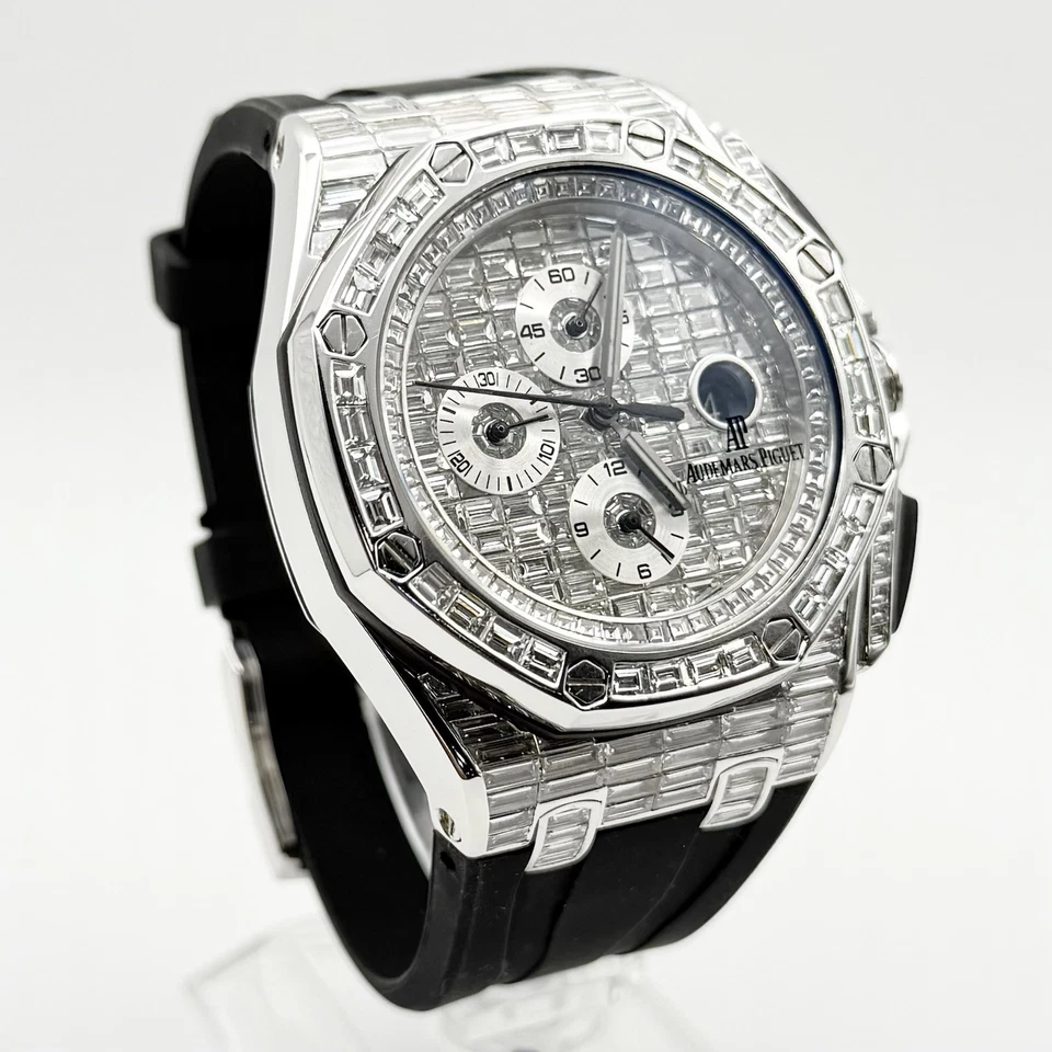 Audemars Piguet Royal Oak Offshore Chronograph 44mm Custom Baguette Diamonds - Image 3 of 4