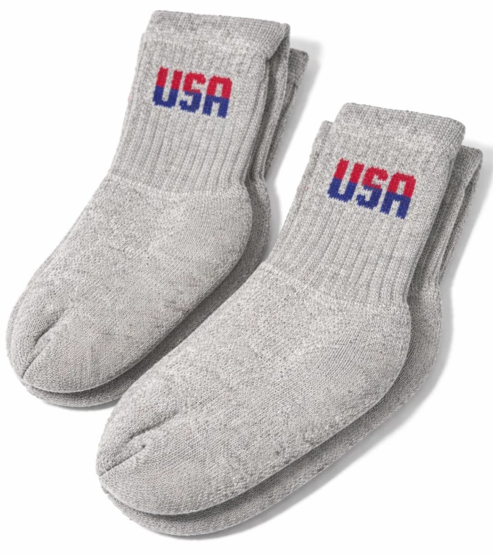 12 Pairs USA Crew Socks Gray Cotton Athletic Unisex Size 4–6.5 Comfort