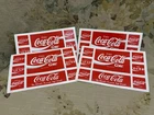 Lot 4 Vintage Coca Cola Sticker Sheets RUSSIA, MOROCCO MEXICO GERM. CHINA POLAND