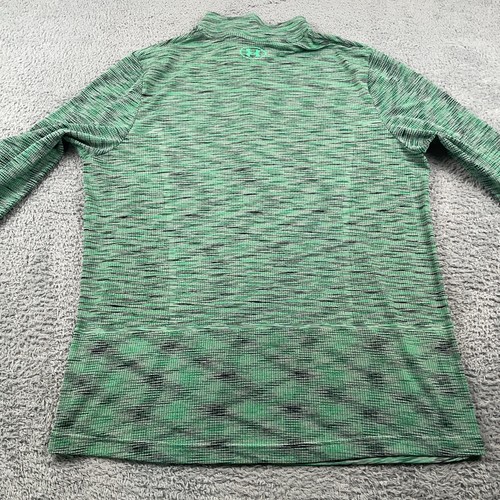 Under Armour Pullover Mens 2XL Green 1/4 Zip Seamless Fitted Running Performance - Picture 3 of 10