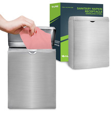 Sanitary Napkin Receptacle - Wall Mount, Stainless Steel, Odor-Free
