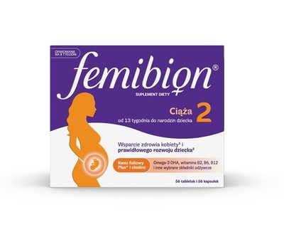 Femibion Natal 2 Schwangerschaft 56 Tabletten + 56 Kapseln Für 8 Wochen Folsäure