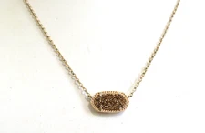 Kendra Scott Elisa Drusy Gold Pendant Necklace