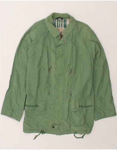 FACIBA Mens Windbreaker Jacket IT 54 2XL Green Cotton CJ15