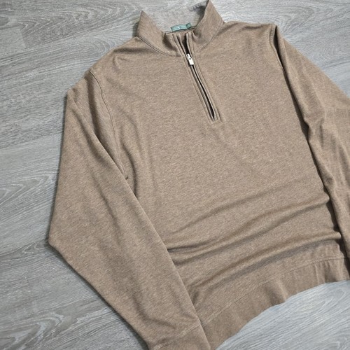 Gen Teal Performance weiches Sweatshirt 1/4 Viertel-Reißverschluss Pullover braun Herren Large - Bild 3 von 15