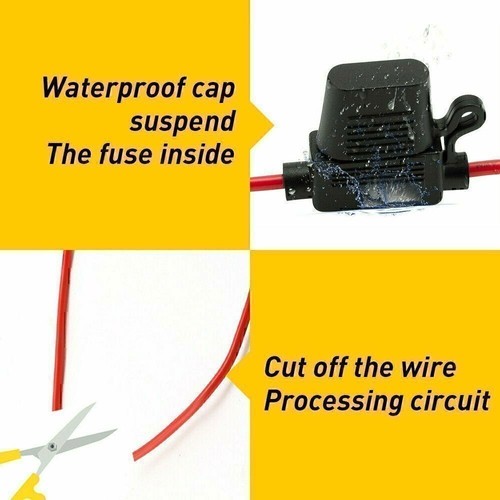 10)Pcs 12 Gauge ATC 25A In-Line Fuse Holder 12 AWG Wire Copper Protection Blade - Picture 6 of 12
