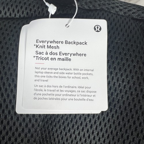 Lululemon Everywhere Backpack Knit Mesh O/S Laptop Sleeve Water Bottle Pockets - Picture 6 of 10