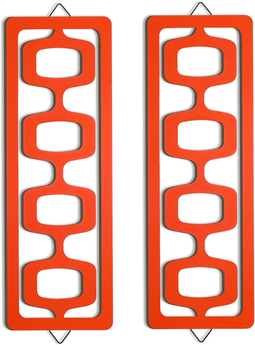 Arte de pared moderno de mediados de siglo 2 piezas madera mediados de siglo elegancia decoración acentos abstractos - Imagen 10 de 12