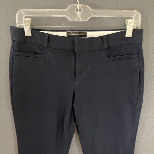 Banana Republic Womens Size 4 Navy Sloan Stovepipe Slim Leg Cropped Dressy Pants - Picture 2 of 16